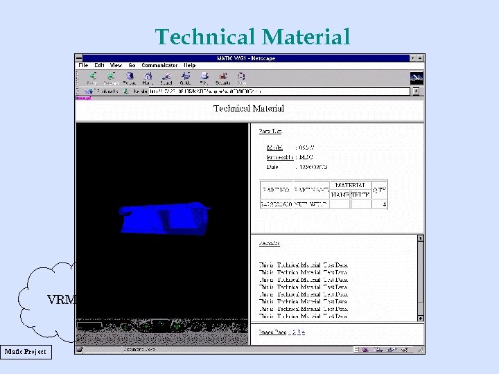 Technical Material VRML Matic Project 