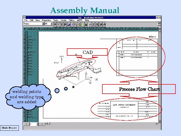 Assembly Manual CAD welding points and welding type are added Matic Project Process Flow