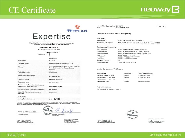 CE Certificate 