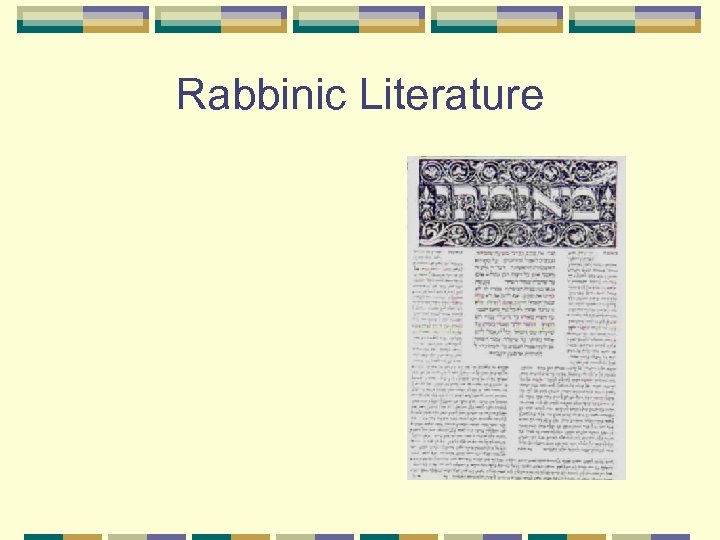 Rabbinic Literature 