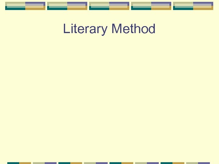 Literary Method 