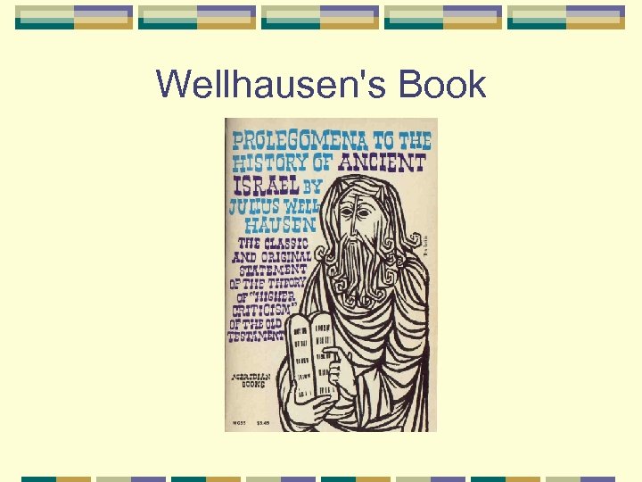 Wellhausen's Book 