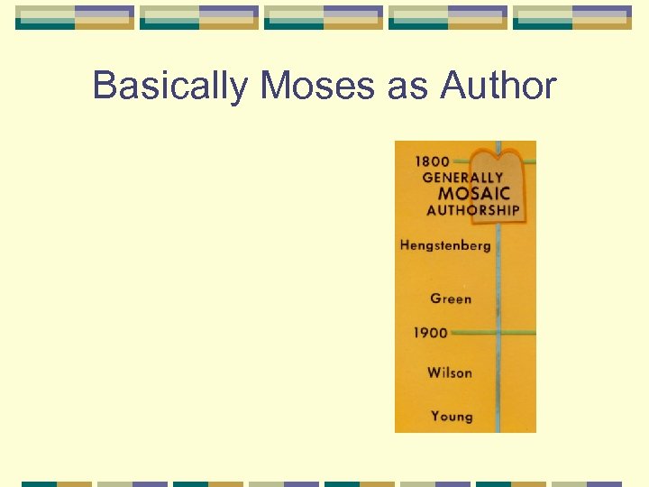 Basically Moses as Author 