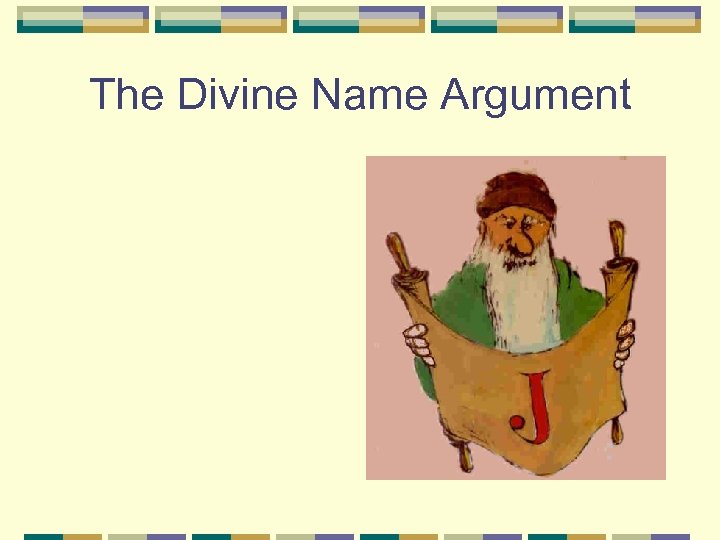 The Divine Name Argument 