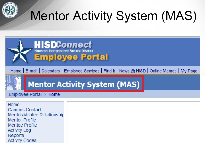 Mentor Activity System (MAS) 
