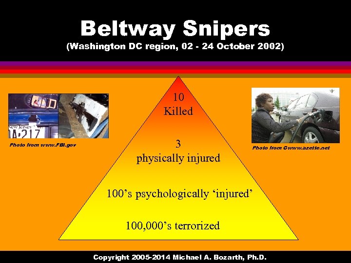 Beltway Snipers (Washington DC region, 02 - 24 October 2002) 10 Killed Photo from