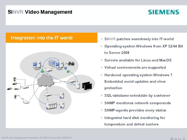 Si. NVR Video Management Integration into the IT world § Si. NVR patches seamlessly