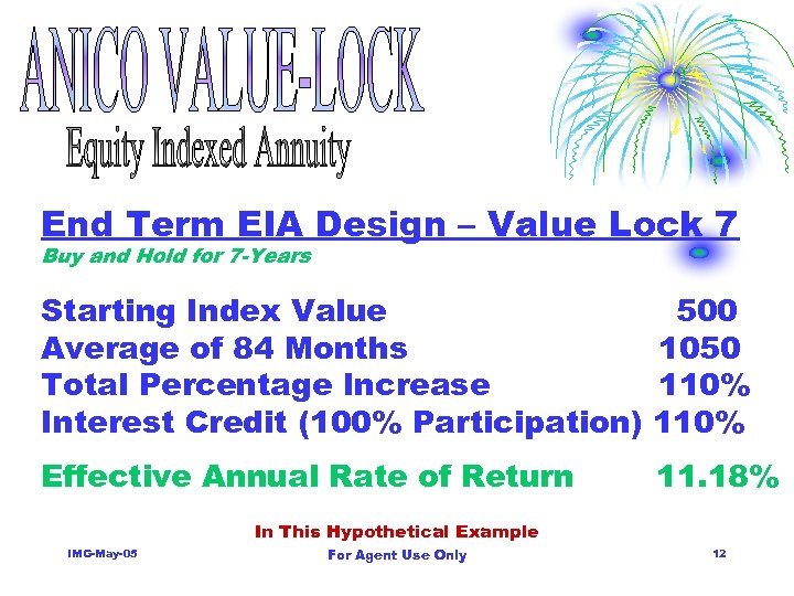 End Term EIA Design – Value Lock 7 Buy and Hold for 7 -Years