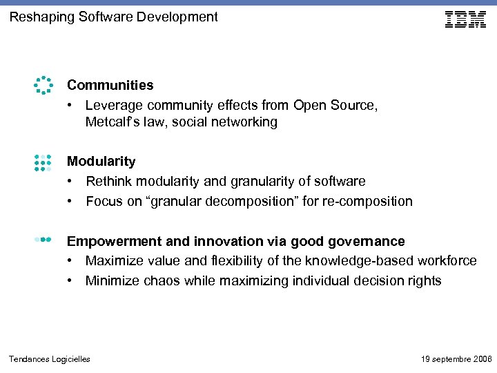 Reshaping Software Development Communities • Leverage community effects from Open Source, Metcalf’s law, social