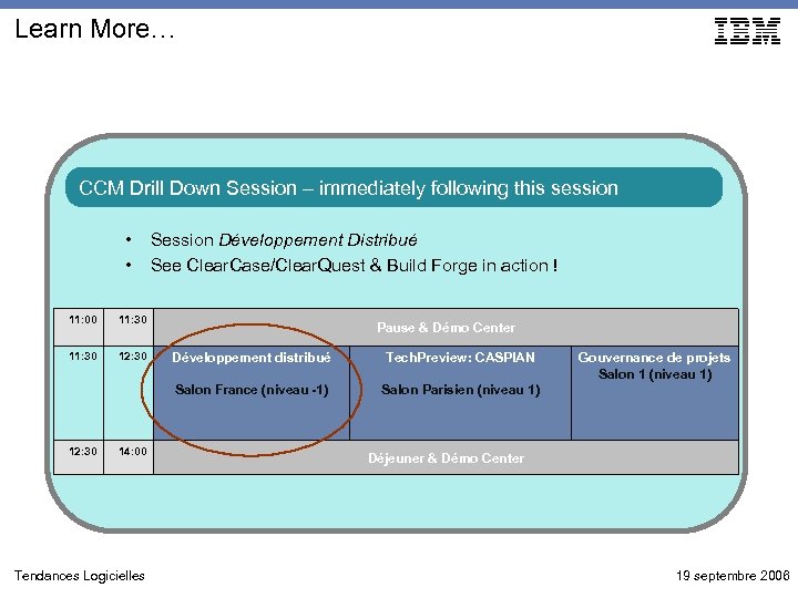 Learn More… CCM Drill Down Session – immediately following this session • • 11: