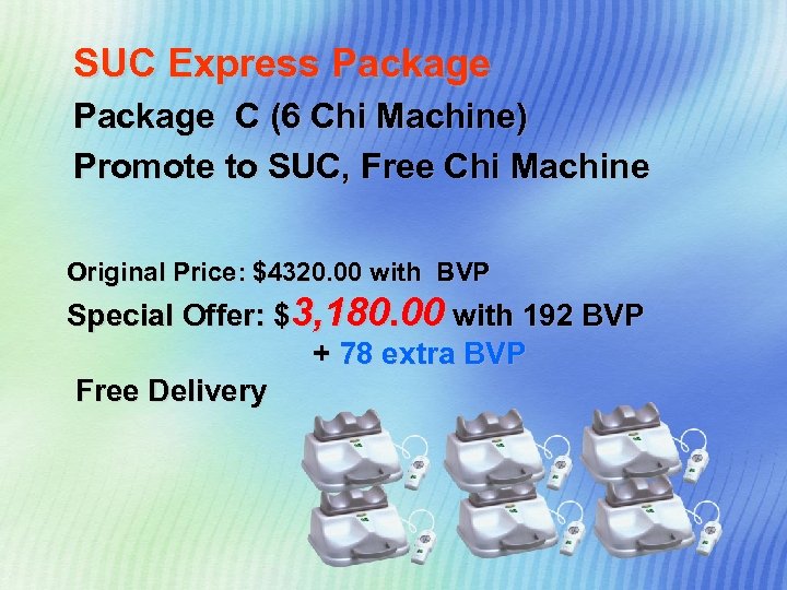 SUC Express Package C (6 Chi Machine) Promote to SUC, Free Chi Machine Original