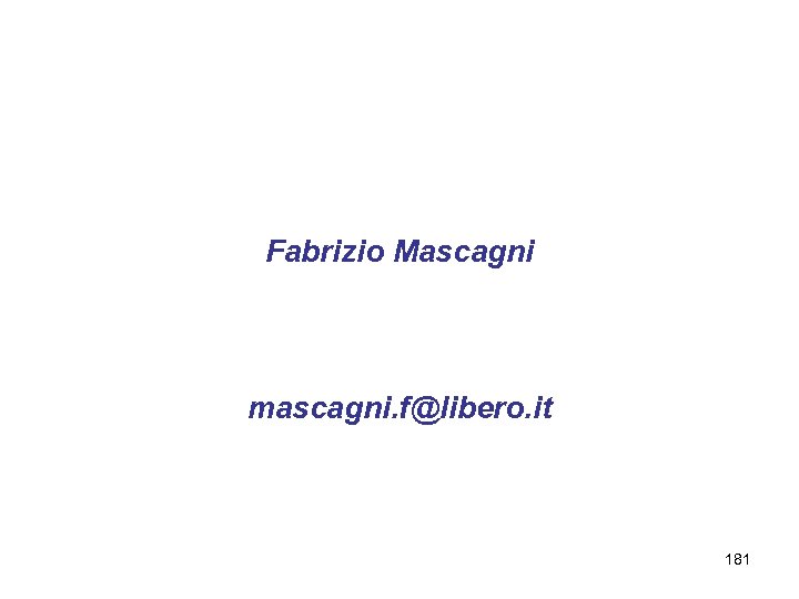 Fabrizio Mascagni mascagni. f@libero. it 181 