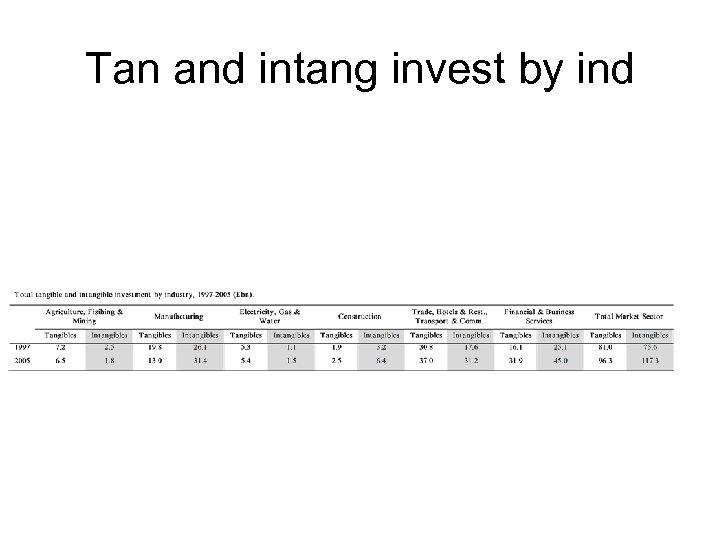 Tan and intang invest by ind 