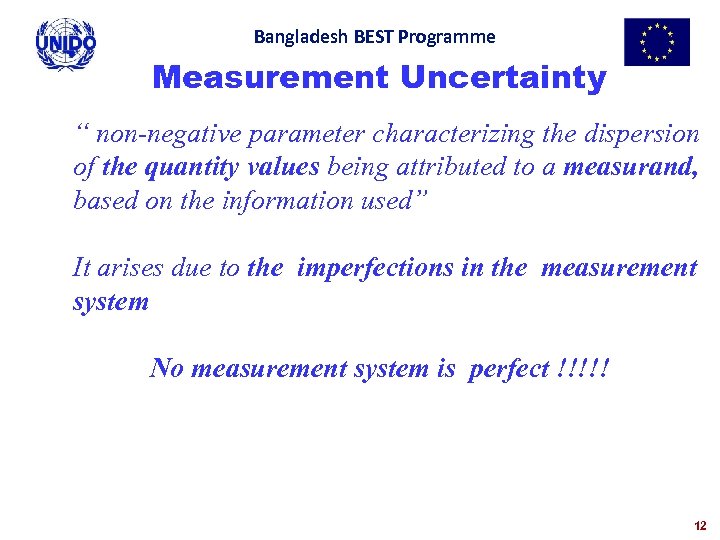 Bangladesh BEST Programme Measurement Uncertainty “ non-negative parameter characterizing the dispersion of the quantity