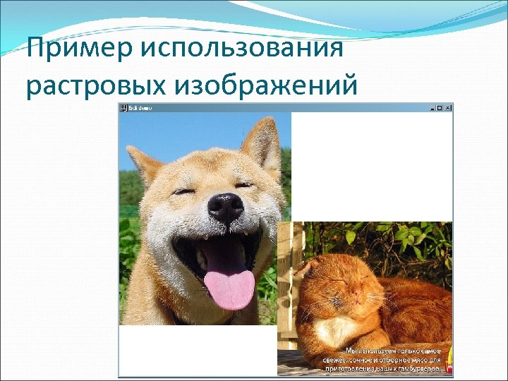 Пример использования растровых изображений 