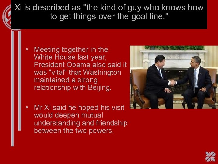 Xi is described as 