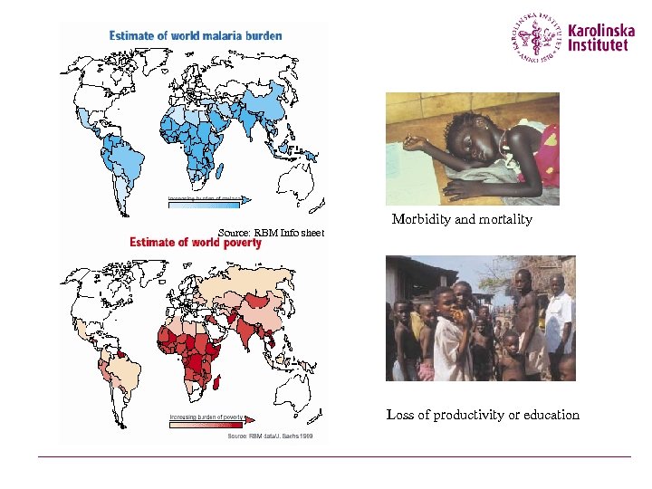 Source: RBM Info sheet Morbidity and mortality Loss of productivity or education 