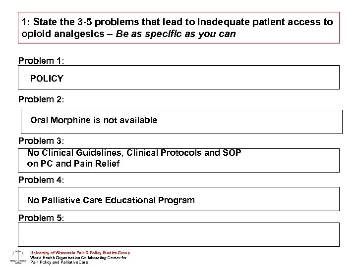 1: State the 3 -5 problems that lead to inadequate patient access to opioid