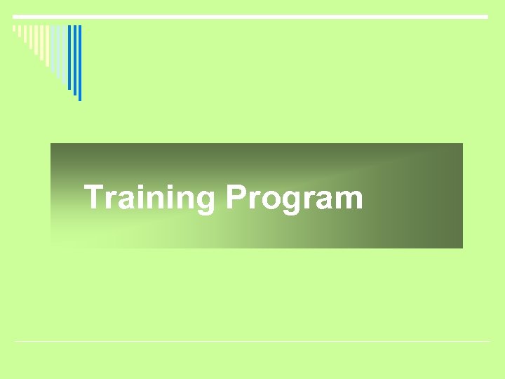 Training Program 