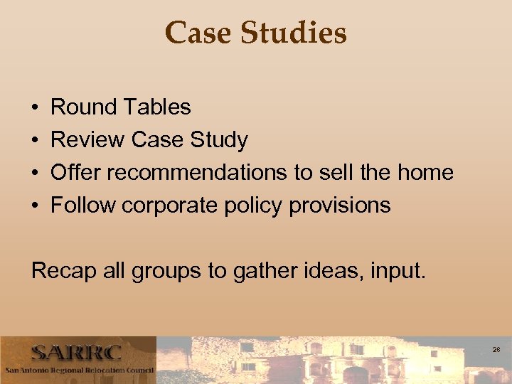Case Studies • • Round Tables Review Case Study Offer recommendations to sell the