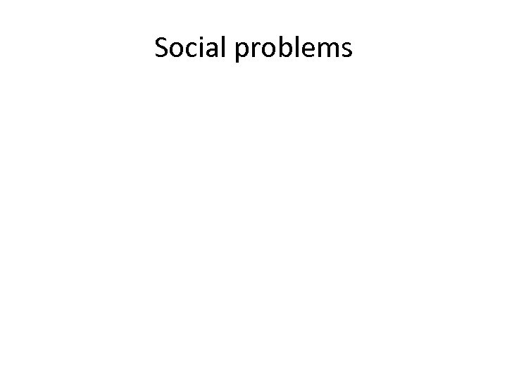 Social problems 