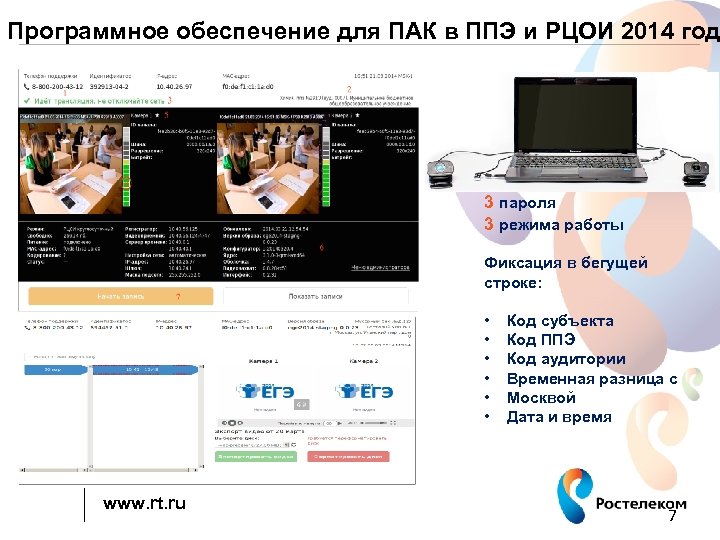 Программное обеспечение для ПАК в ППЭ и РЦОИ 2014 год 3 пароля 3 режима