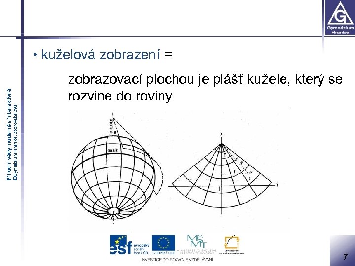 zobrazovací plochou je plášť kužele, který se rozvine do roviny ©Gymnázium Hranice, Zborovská 293