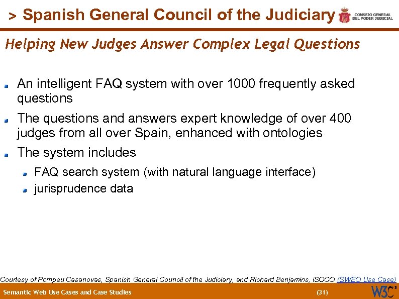 > Spanish General Council of the Judiciary (31) Helping New Judges Answer Complex Legal