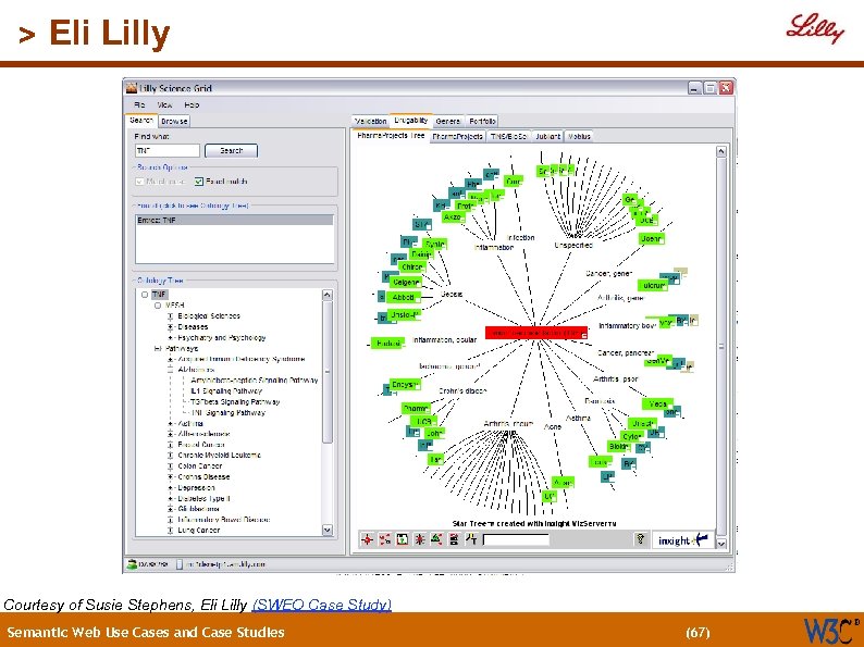 (67) > Eli Lilly Courtesy of Susie Stephens, Eli Lilly (SWEO Case Study) Semantic