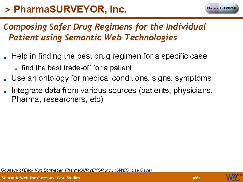 (68) > Pharma. SURVEYOR, Inc. Composing Safer Drug Regimens for the Individual Patient using