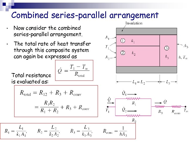 Combined series-parallel arrangement • Now consider the combined series-parallel arrangement. • The total rate