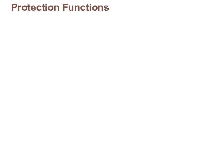 Protection Functions 