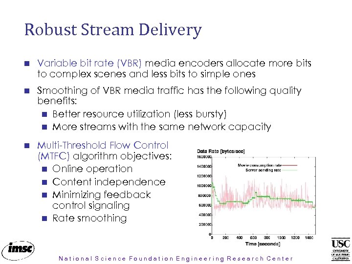 Robust Stream Delivery Variable bit rate (VBR) media encoders allocate more bits to complex