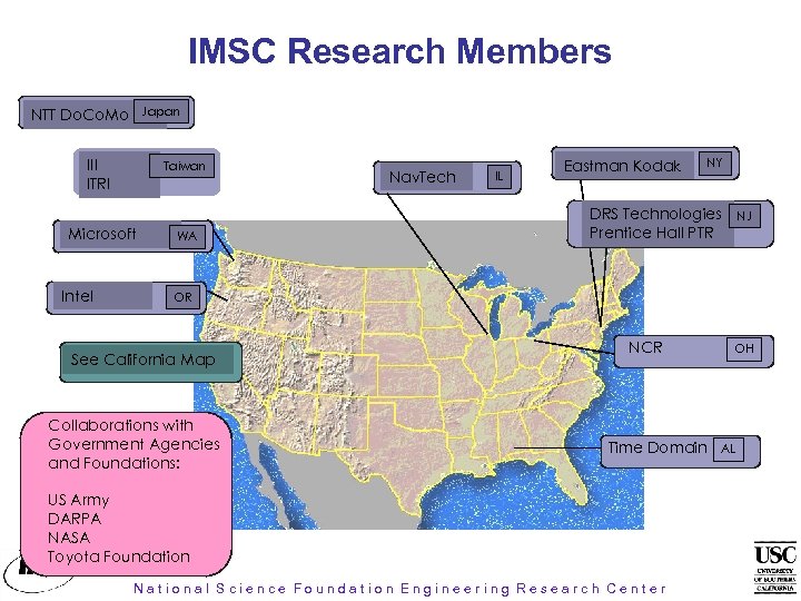 IMSC Research Members Japan NTT Do. Co. Mo III ITRI Taiwan Microsoft Intel WA