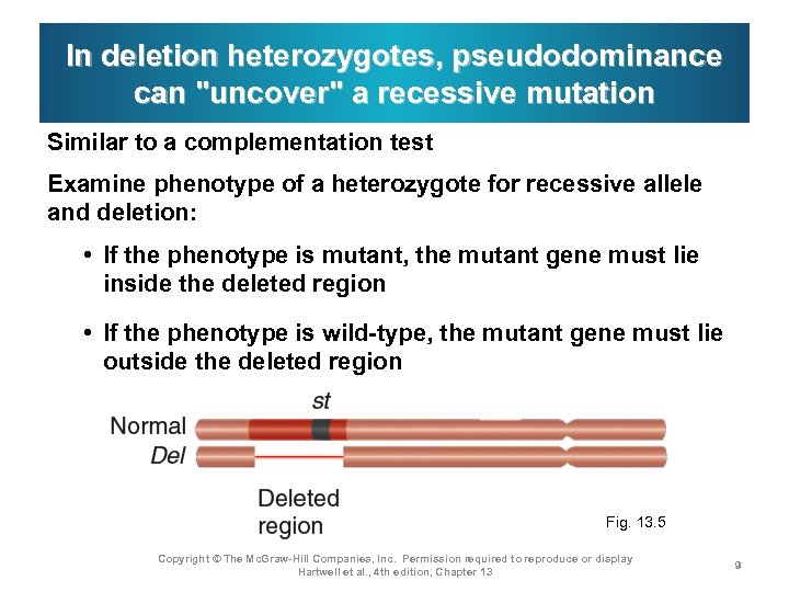 In deletion heterozygotes, pseudodominance can 