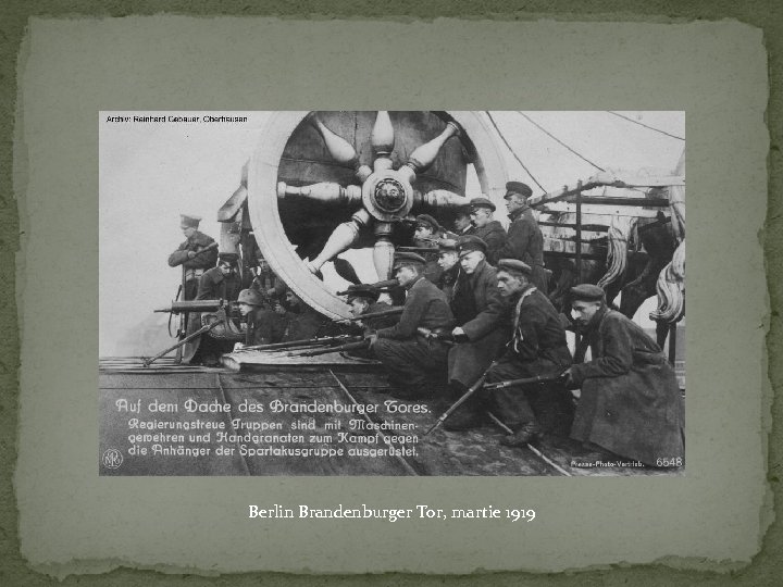 Berlin Brandenburger Tor, martie 1919 