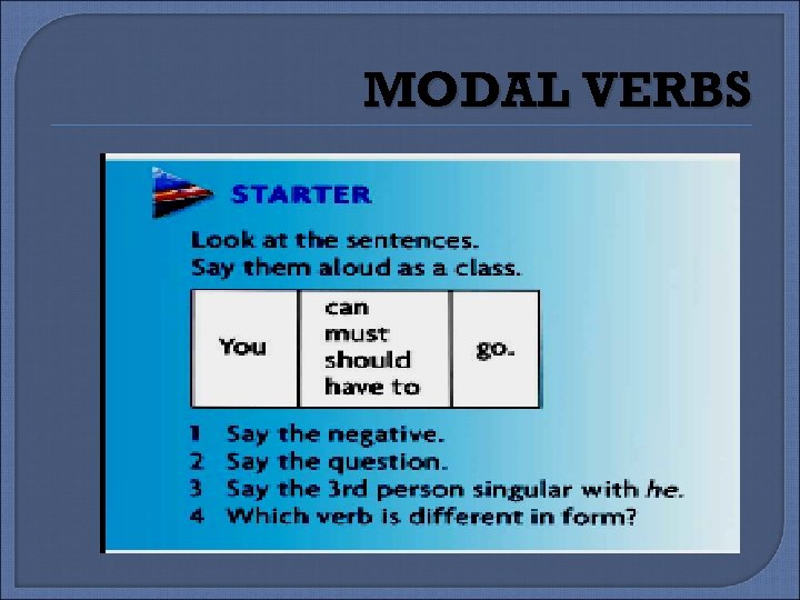 MODAL VERBS 