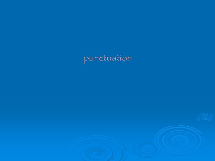 punctuation 
