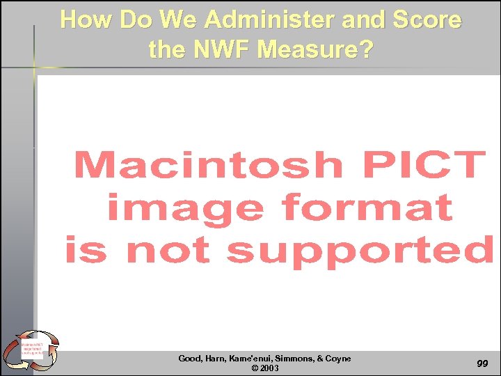 How Do We Administer and Score the NWF Measure? Good, Harn, Kame'enui, Simmons, &