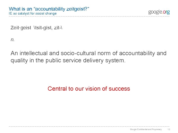 What is an “accountability zeitgeist? ” IE as catalyst for social change Zeit·geist tsīt-gīst,