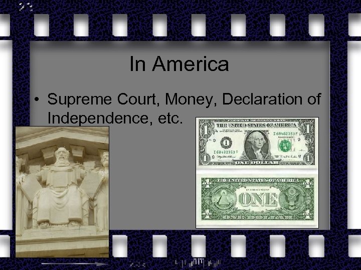 In America • Supreme Court, Money, Declaration of Independence, etc. 