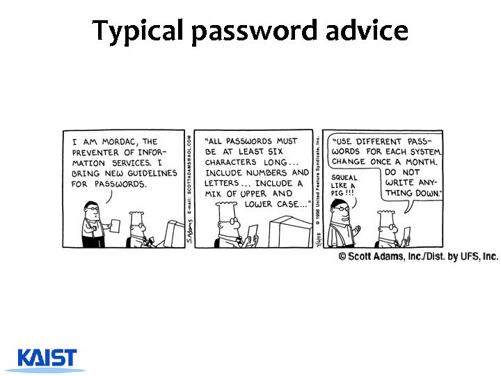 Typical password advice 