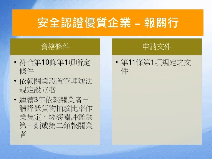 安全認證優質企業 – 報關行 