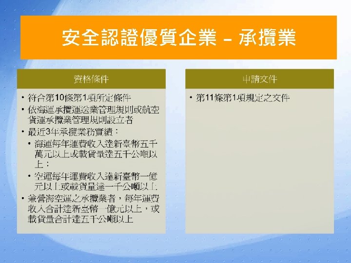 安全認證優質企業 – 承攬業 