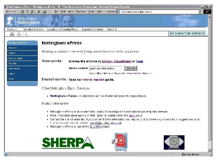 Nottingham eprints - simple search 