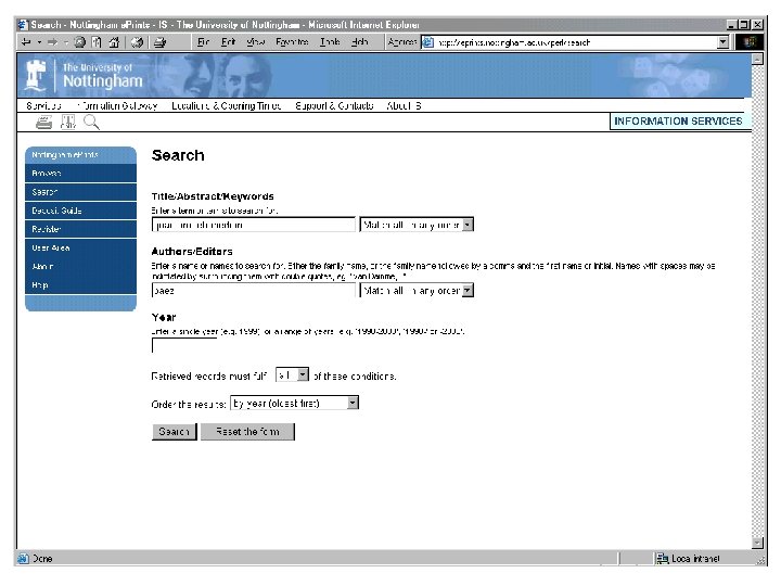 Nottingham eprints - search 