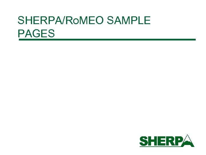 SHERPA/Ro. MEO SAMPLE PAGES 