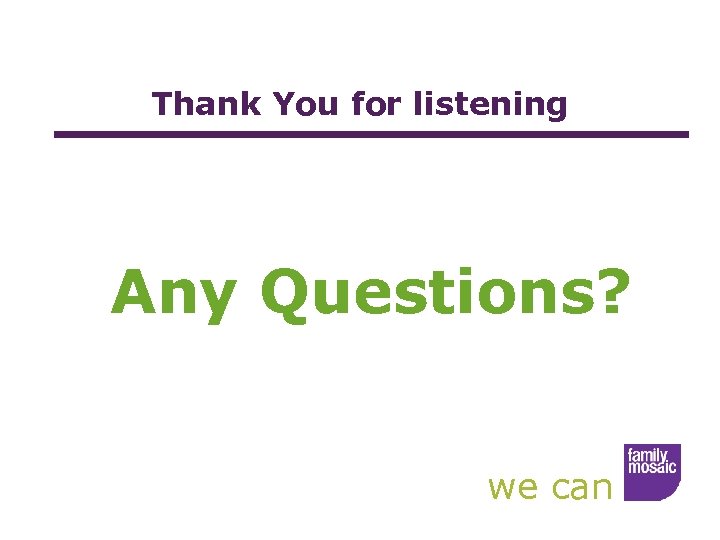 Thank You for listening Any Questions? we can 