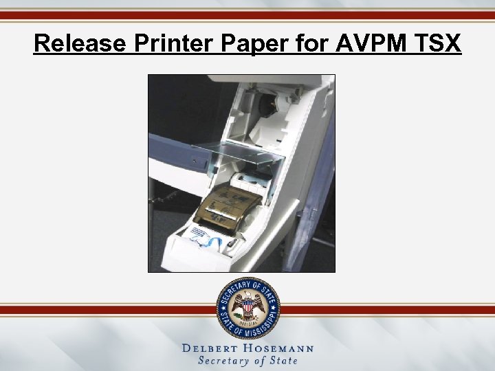 Release Printer Paper for AVPM TSX 