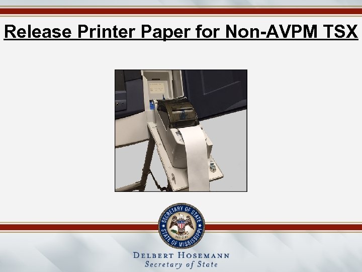 Release Printer Paper for Non-AVPM TSX 